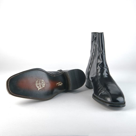 Florsheim Imperial NOS!! Men's Black Zip Beatle Boots 724636 Size 10.5 B - Picture 10 of 16
